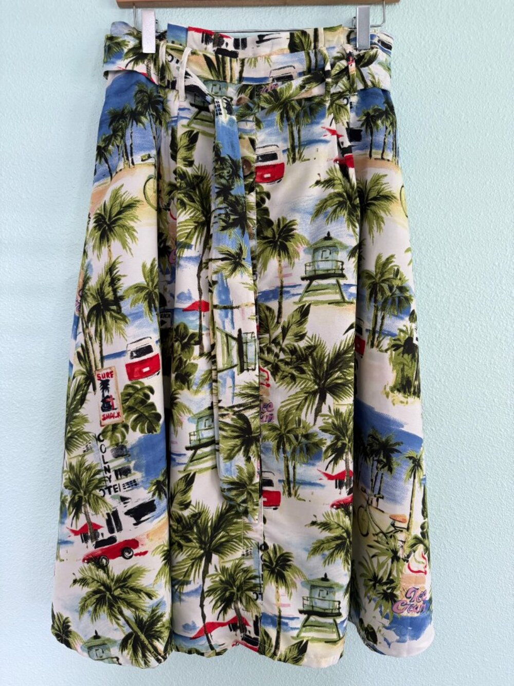 Vintage Her Destiny Tropical Midi Skirt Size Medium - Picture 5 of 12